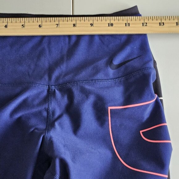 Nike Leggings Womens XS Lot of 2 Dri-Fit Swoosh Spell Out JDI Cropped Stretch - Picture 4 of 16